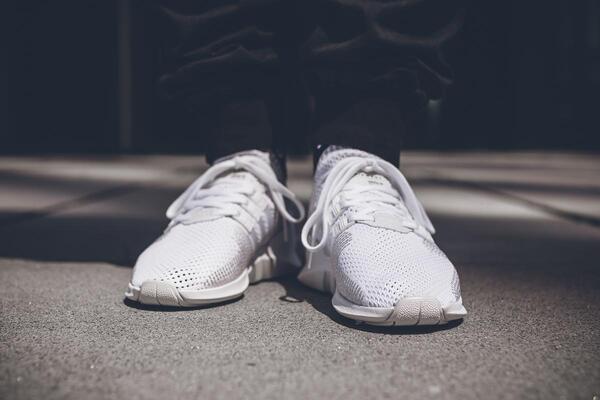 Adidas originals eqt support adv clearance primeknit sneakers in white by9391